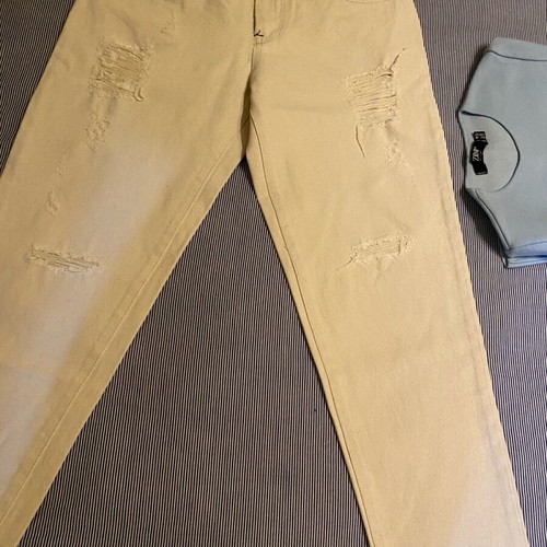 Zini denim pants like new, beige, size S