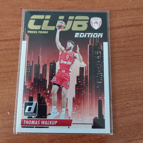 Thomas Walkup Insert Club Edition Press Proof Card donruss Euroleague 2023-2024 like new