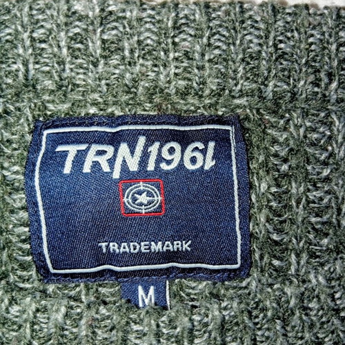 TRN1961 men's knit sweater size M new, striped
