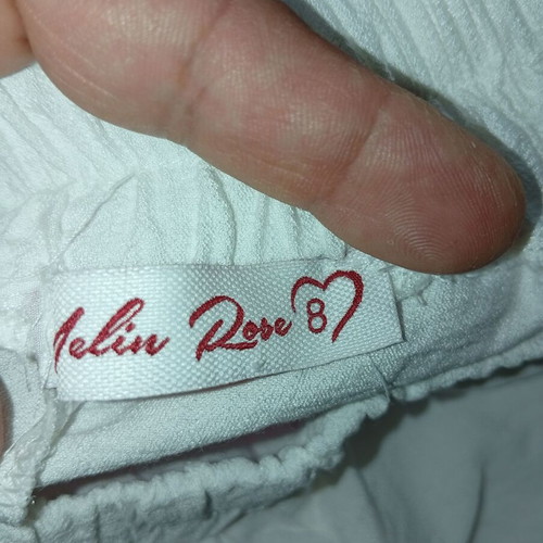 Moliin Rose White Linen Palazzo Pants like new, size 128 cm, age 8