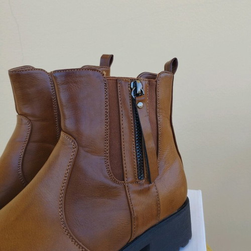 Brown ankle boots used, size 40, comfortable for everyday