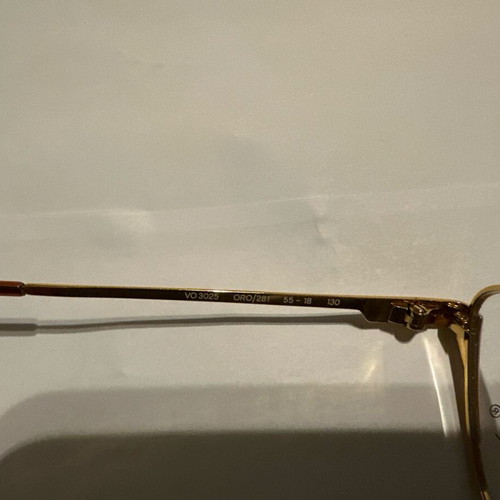 Vogue Vintage Metal Eyeglasses with Engraved Details and Tortoise