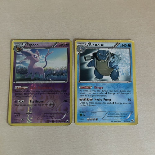 Pokemon cards used, set of 2 rare collectible