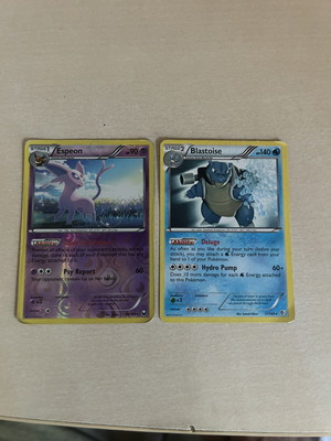 Pokemon cards used, set of 2 rare collectible