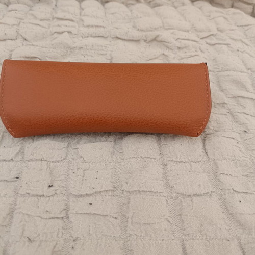 Ray-Ban Glasses Case brown leather snap closure like new