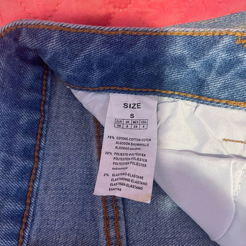 Jeans pants new with gold bootcut slim fit, size S