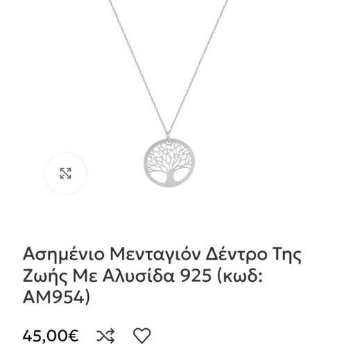 Silver s925 family tree necklace and earrings set