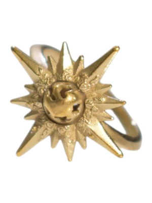 Dior Gold Sun Star Cocktail Ring Size M like new