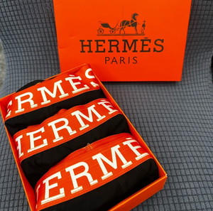 Hermes αντρικά εσώρουχα σετ 3 τεμαχίων μαζί με το κουτί