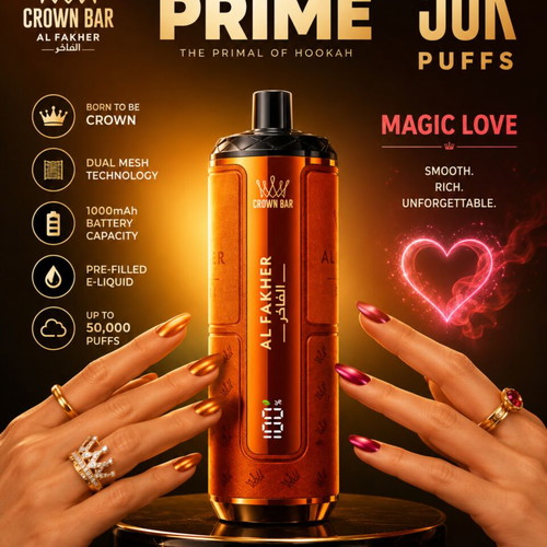 Crown Bar Al Fakher HyperMax Prime 50K Premium disposable vape