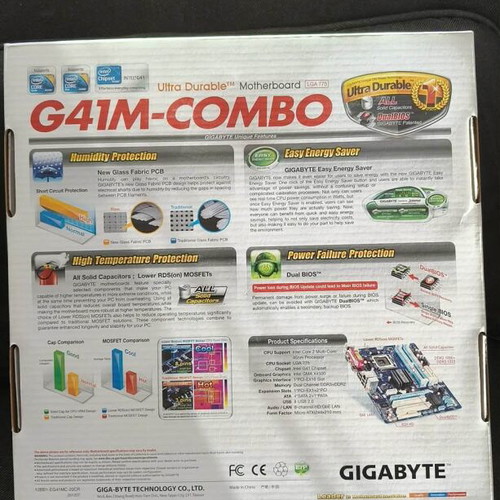Gigabyte G41M-COMBO motherboard new, micro-ATX, LGA775 socket