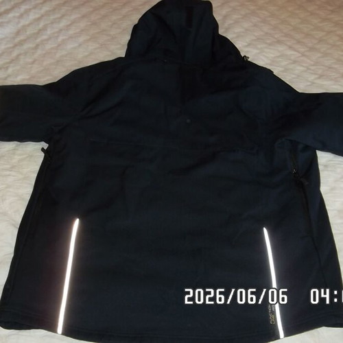 Jacket with hood size M by PROJOB like new, black and dark blue