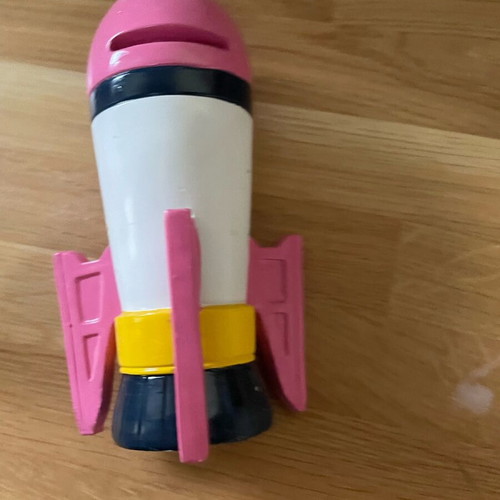 Small Rocket Piggy Bank “tiger” new unused with stopper