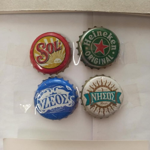 Beer bottle caps used, Greece