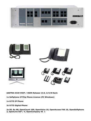 Aastra X320 VoIP ISDN τηλεφωνικό σύστημα, έκδοση 12.0, 2/4/8 ράφι