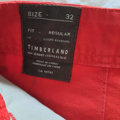 Timberland Ανδρικό Κοντό Παντελόνι Καινούργιο, Κόκκινο, Μέγεθος M