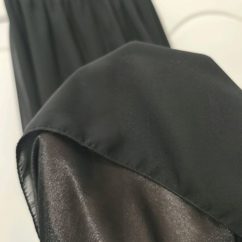 Women's long black skirt Paranoia new with gold elastic belt, size M