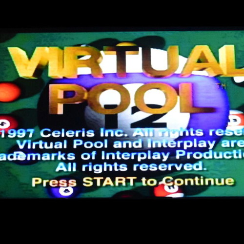 Virtual Pool PS1 game, sports billiards simulation