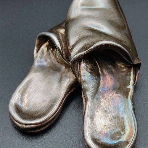Decorative Silver Slipper used (998) 72gr