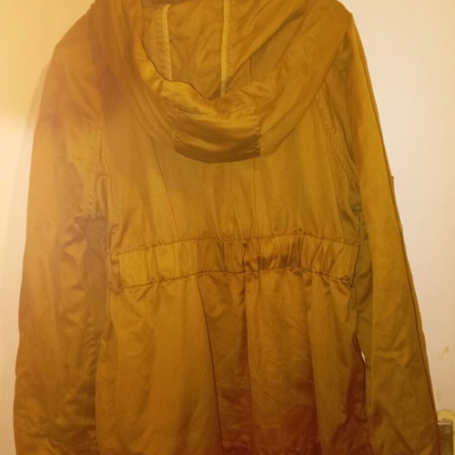 French Connection women's jacket used, mustard color, size L, cotton and linen