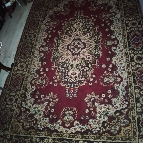 Vintage retro classic Persian rug with oriental patterns