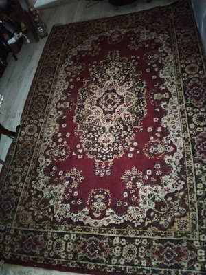 Vintage retro classic Persian rug with oriental patterns