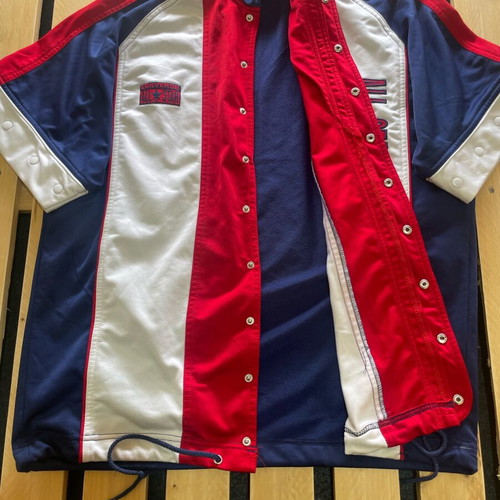 Vintage Converse All Star Basketball Jacket Large like new, navy red white