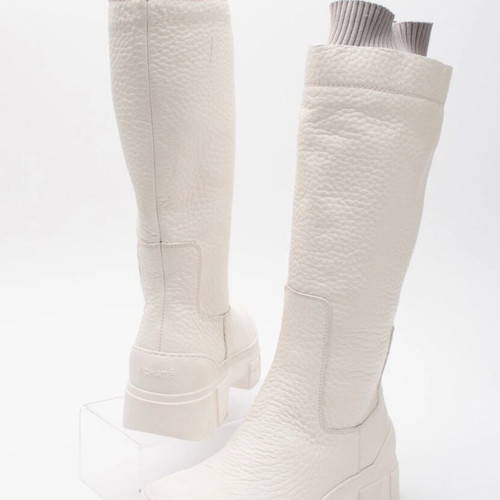 Vic Matie white soft leather boots new, size 37