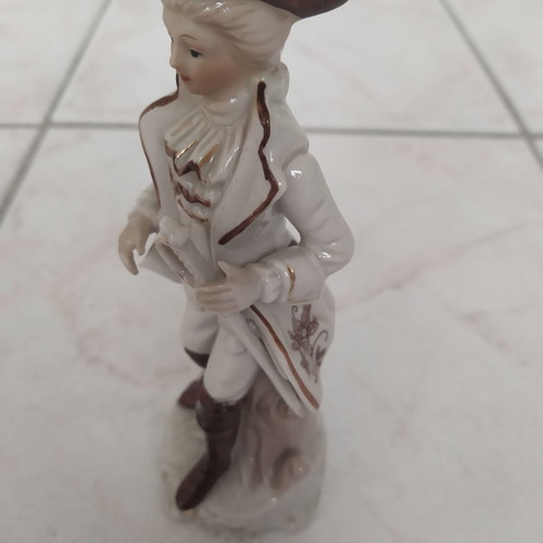 Vintage figurine of young high society man like new, height 18 cm