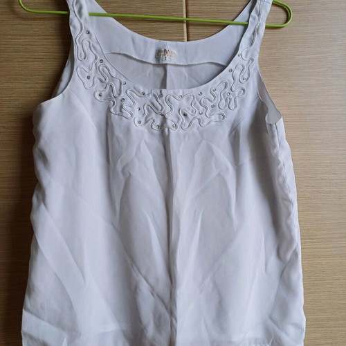 Top white satin by TZIVANI, size M
