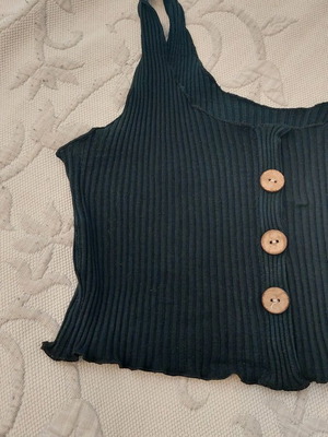 Blouse top like new, one size, black