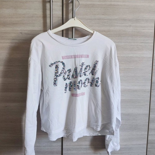Benetton long sleeve shirt for 13 years white, like new