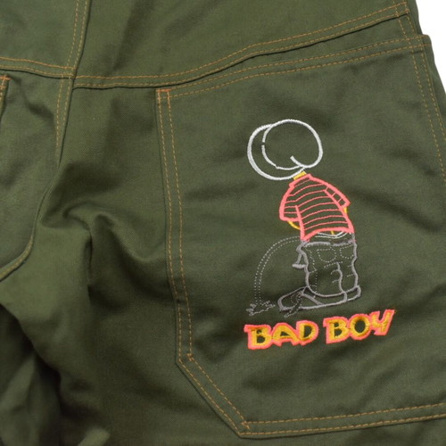 Vintage Y2K Baggy Denim Shorts Green Rap Skate Style medium used