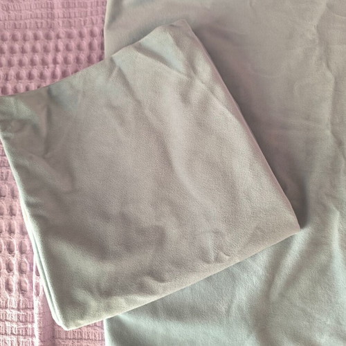 Set of two blue velvet pillowcases