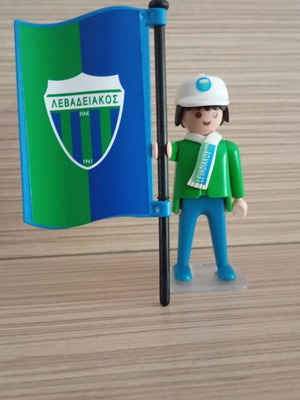 Playmobil Levadiakos Fan Figure like new with Team Flag