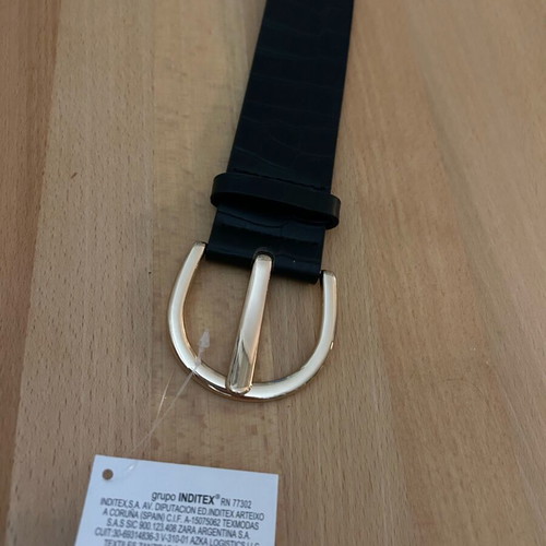 Zara croco belt new, faux leather, black, size 95 cm