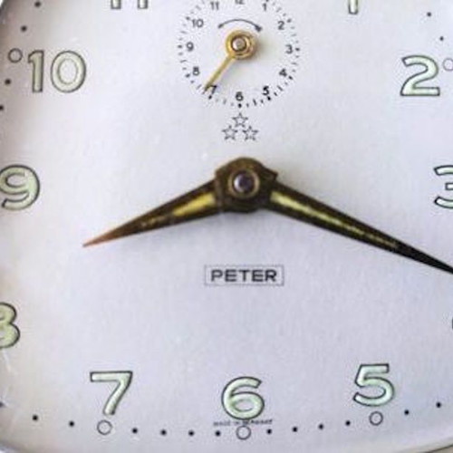 Peter vintage metal table clock used