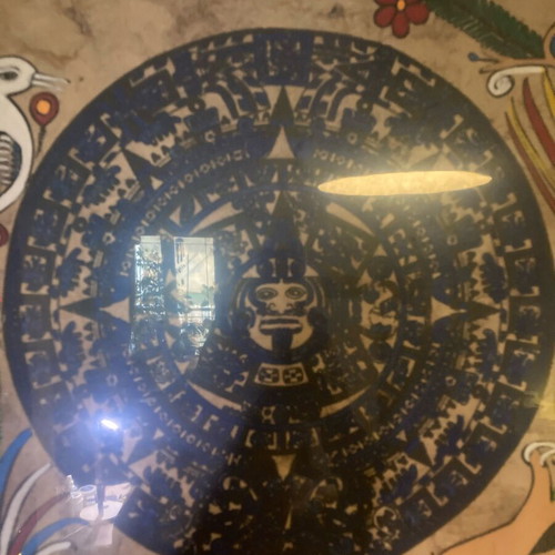 Piedra del Sol Aztec Sun Stone papyrus replica like new