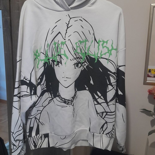 Billie Eilish Bershka sweatshirt used, small, oversized, white