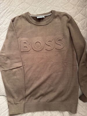 Boss long-sleeve brown shirt for boys like new, 100% cotton