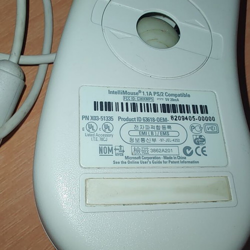 Microsoft PS2 mouse used, excellent working condition