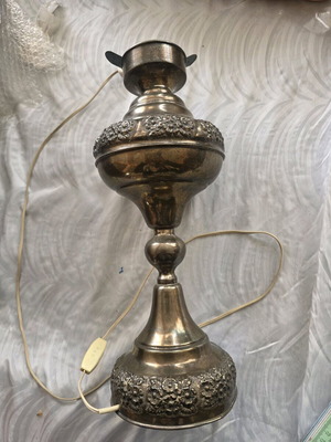 Lamp old silver-plated used