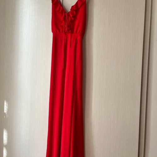 Long backless dress red like new
