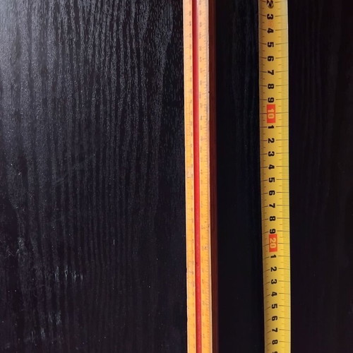 Wooden triangular vintage ruler used, design from 1960