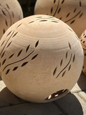 Handmade ceramic lamp new, 30 centimeters