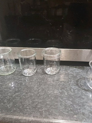 Glass jars new, set of 5 pieces