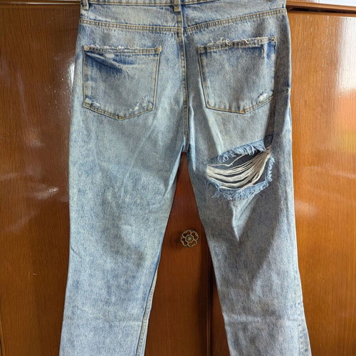 Zara high-waisted jeans small, like new, blue with rips