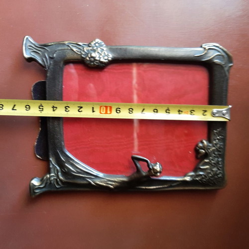 Art Nouveau brass photo frames set like new