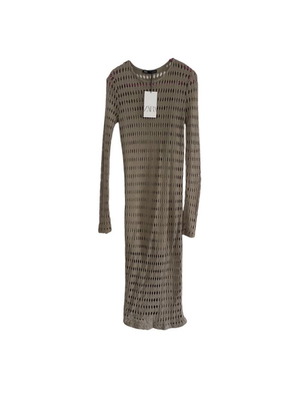 Zara midi mesh dress new, beige