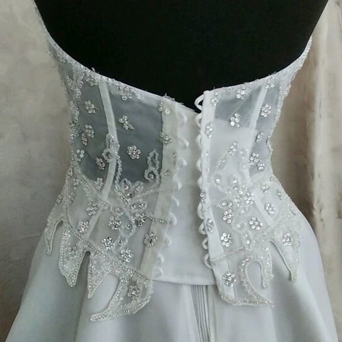 Wedding dress bodice with stones and strass new, size L